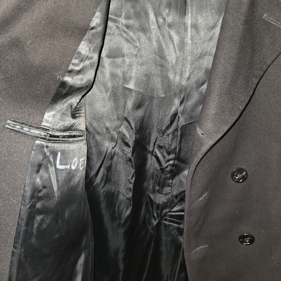 Vintage U.S. Navy Dark Blue Collared Jacket Coat Wool - Picture 7 of 12